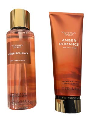Victoria's Secret Amber Romance Fragrance Mist and Body Lotion Gift Set (Amber Romance)