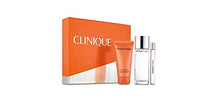 Load image into Gallery viewer, Clinique Perfectly Happy 3 Pc Set: 1.7 oz Perfume Spray + 2.5 oz Body Cream + .34 oz Perfume Spray

