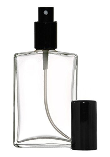 Riverrun Large Fragrance Cologne Perfume Atomizer Empty Refillable Glass Bottle Black Sprayer 3.4 oz 100ml (1 Bottle)