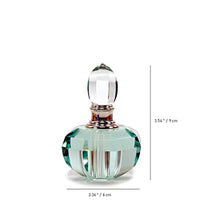 Load image into Gallery viewer, KECHU Delicate Green Empty Crystal Perfume Bottle Refillable Glass 3ml Transparent Green Decor
