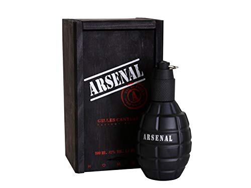 Arsenal Black by Gilles Cantuel for Men Eau De Parfum Spray, 3.4 Ounce
