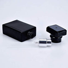 Load image into Gallery viewer, Glass Refillable Perfume Bottle 8Pcs Portable Square Empty Glass Perfume Atomizer Bottle 30ml Spray Glass Bottle Atomizer Container(4Black 4White)
