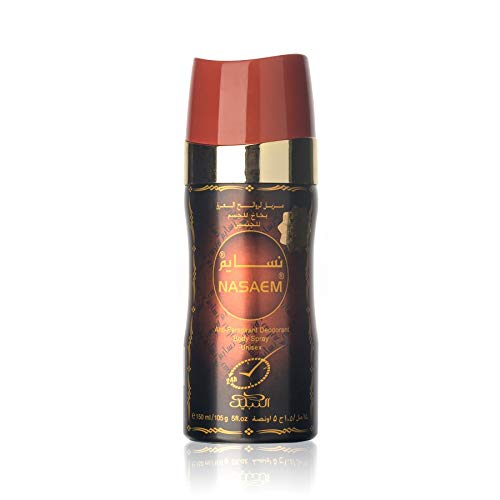 Nasaem Antiperspirant Deodorant Unisex Body Spray (150ml/105g/5fl.oz) - 6 pack by Nabeel Perfumes