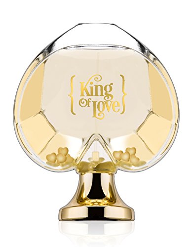 King of Love Eau de Toilette For Men- Natural Sweet Body Scent in Heart Shaped Bottle Spray- Best Fruity Fragrance With Hints of Leather, Amber & Sandalwood- Great Valentine?ÇÖs Day Gift for Him- 3.3oz.