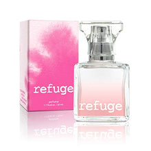 Load image into Gallery viewer, CHARLOTTE RUSSE Refuge Perfume Spray - Fresh Fruity Floral Fragrance for Daytime Wear, Evening Wear and Special Occasions - Raspberry, Peach, Apple, Sandalwood - 1.7 oz / 50 ml
