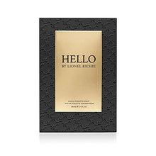 Load image into Gallery viewer, HELLO by Lionel Richie Eau de Toilette | Spray Fragrance for Men | Notes of Grapefruit, Lavender, Violet Leaves, Vetiver | 3.4 oz/100 mL
