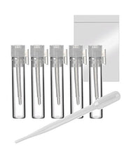 Load image into Gallery viewer, Grand Parfums 1ml Glass Perfume Sample Vials 8 x 35mm with Reclosable Zip Lock Bags (Set of 100)
