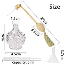 Load image into Gallery viewer, GORGECRAFT 80ml Clear Crystal Vintage Style Perfume Bottle Yellow Long Spray Tassels Atomizer Pump Refillable Glass Bottles Plastic Funnel Hopper Dropper for Makeup Tool
