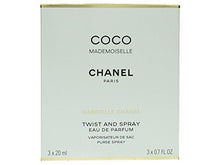 Load image into Gallery viewer, Chanel Coco Mademoiselle Twist &amp; Spray Eau De Parfum - Coco Mademoiselle - 3x20ml/0.7oz, 2.1 Oz
