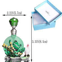 Load image into Gallery viewer, Waltz&amp;F Vintage Perfume Bottle Empty Refillable Essential Oil Bottle Frosted Glass Flat Bottle 8ml (frog)

