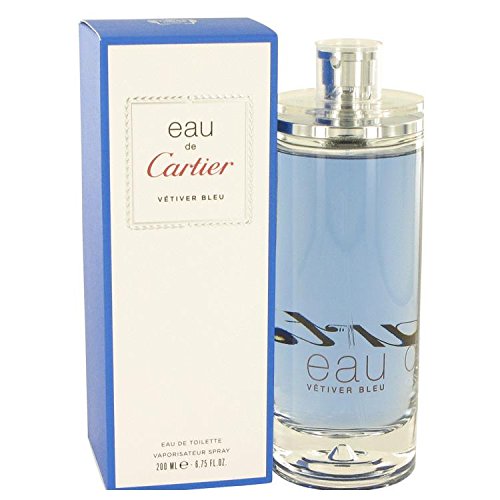 Eau De Cartier Vetiver Bleu by Cartier Eau De Toilette Spray (Unisex) 6.7 oz for Men - 100% Authentic