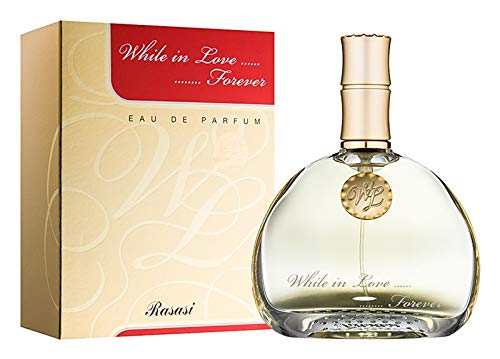 While in Love Forever for Woman EDP - Eau De Parfum 80 ML (2.7 oz) | Floral Green Fragrance | Blends Bergamot, Iris & Musk | Exuberant Aroma | by RASASI Perfumes