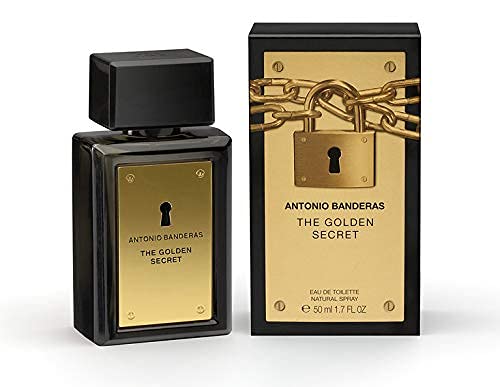 Antonio Banderas Perfumes - The Golden Secret - Eau de Toilette Spray for Men, Daily and Masculine Fragrance with Mint and Apple Liqueur - 1.7 Fl Oz