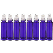 Load image into Gallery viewer, Glass Roller Bottles with Stainless Steel Ball, 10ml Essential Oil Roller Bottles for Essential Oils, Perfumes, Lip Balms, Roll on Bottles Dropper Included
