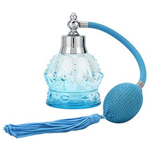Load image into Gallery viewer, Vintage Style Perfume Bottle Bulb, 80ml Refillable Glass Empty Perfume Bottle with Tassel Spray Atomizer and Blue Tassel?á
