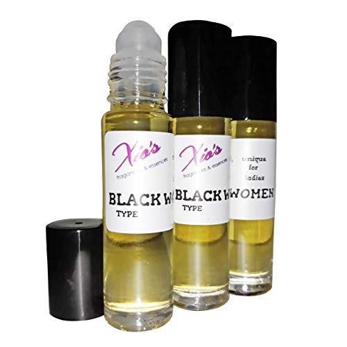 Xio's Fragrances & Essences -Black Woman -Unique For Ladies! Body Oil 3 Bottles (1/3 oz Roll On Bottle)