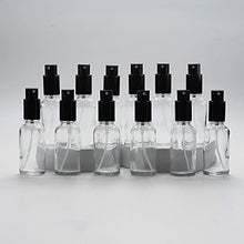 Load image into Gallery viewer, Yizhao 30ml Clear Boston Glass Bottles, with Black Fine Mist Sprayers, for Essential Oils, Cleaning, Perfume,Travel Liquid,Makeup,Portable Cosmetic Bottle?Çö12 Pcs

