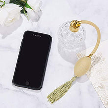 Load image into Gallery viewer, GORGECRAFT 80ml Clear Crystal Vintage Style Perfume Bottle Yellow Long Spray Tassels Atomizer Pump Refillable Glass Bottles Plastic Funnel Hopper Dropper for Makeup Tool
