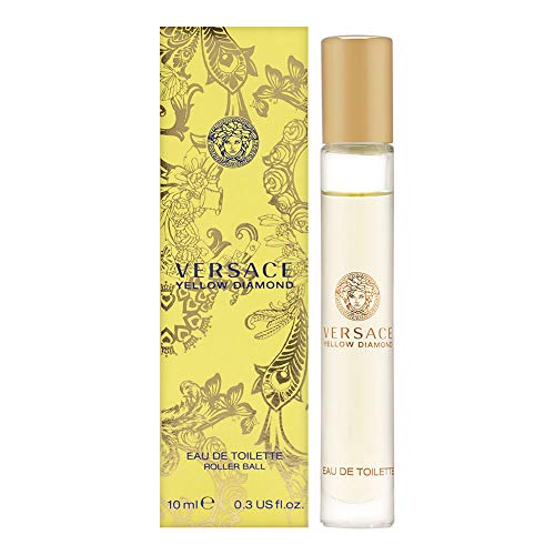 Versace Yellow Diamond Eau de Toilette Roll-On for Women, 0.3 Fl Oz