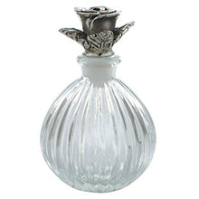 Load image into Gallery viewer, Antiques Glass Perfume Bottles Empty Refillable 6ML Silver Plated Rose
