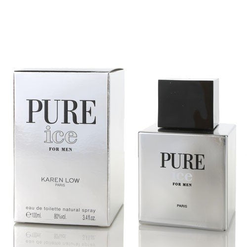 Pure Ice FOR MEN by Karen Low - 3.4 oz EDT Spray