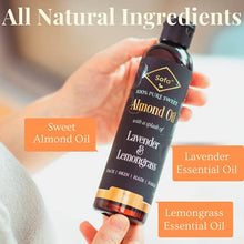 Load image into Gallery viewer, Almond Oil for Skin | Body Oil for Women Blend w/Lavender &amp; Lemongrass Essential Oils for Dry Skin | 8 Oz| Face &amp; Body Moisturizer | Highest Quality Ingredients| Massage Oil for Men &amp; Women
