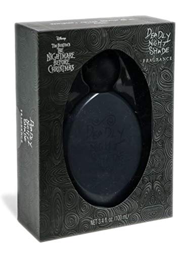 The Nightmare Before Christmas Deadly Nightshades Perfume 3.4 Fl. Oz! Blend Of Caramel, Musk, & Vanilla! Sweet Smell Halloween Cologne Inspired By Jack Skellington! (Nightshade)
