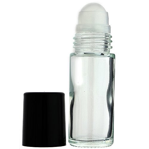 72-PIECE 1 OZ 30 ML ROLL ON PLAIN EMPTY REFILLABLE GLASS BOTTLE (Perfume Fragrance Cologne Essential Oil)
