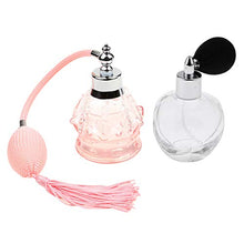 Load image into Gallery viewer, Baosity 2 Pieces Vintage Empty Clear Glass Perfume Bottle Bulb Tassel Spray Atomizer 100ml
