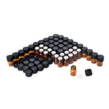 Load image into Gallery viewer, Enslz 100 Pcs Essential Oil Glass Bottles Mini Tiny Refillable Empty Aromatherapy Perfume Liquid Amber Glass Bottles (1ml) ?Ǫ
