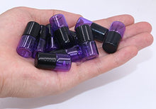 Load image into Gallery viewer, Wresty 60 Pcs Roll on Glass Bottle 1ml Mini Purple Glass Roller Ball Bottles Refillable Empty Sample Vials Essential Oil Perfumes Aromatherapy Roller Bottles,with Opener and Droppers
