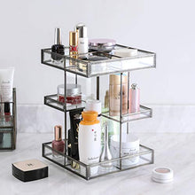 Load image into Gallery viewer, 360 Degree Rotation Glass Makeup Organizer??îPerfume Display Case and Cosmetic Storage ??îGreat for Bathroom, Dresser, Countertop (Retro)

