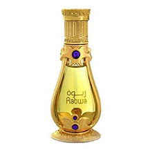 Load image into Gallery viewer, Rabwa for Men and Women (Unisex) 19 ML (0.6 oz) | CPO - Concentrated Perfume Oil | Smooth Woody and Patchouli Notes Enhanced by Bergamot | Elegant Bottle | by RASASI Perfumes
