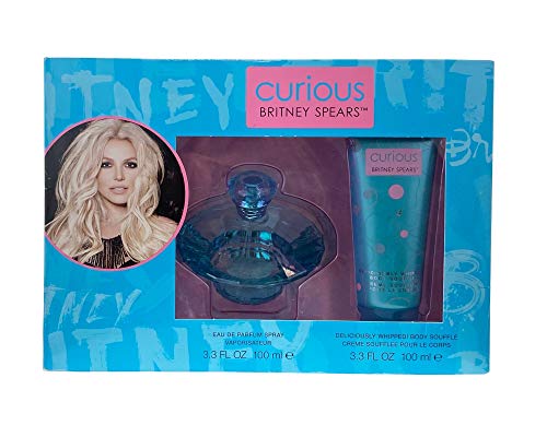 Britney Spears Curious 2 Pc. Gift Set for Women Body Souffle 3oz + Edp 3oz, 3fl Oz