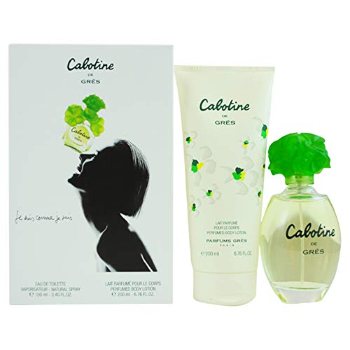 Gres Cabotine 2 Piece Gift-Set Eau De Toilette Spray for Women, 3.4 Ounce and Body Lotion 6.7 ounce