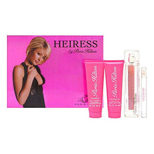 Load image into Gallery viewer, Heiress by Paris Hilton for Women 4 Piece Set Includes: 3.4 oz Eau de Parfum Spray + 0.34 Eau de Parfum Spray + 3.0 oz Body Lotion + 3.0 oz Bath &amp; Shower Gel
