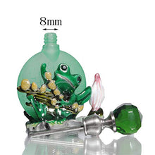 Load image into Gallery viewer, Waltz&amp;F Vintage Perfume Bottle Empty Refillable Essential Oil Bottle Frosted Glass Flat Bottle 8ml (frog)
