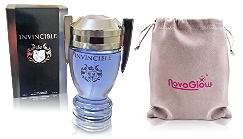 Invincible Eau De Toilette Spray Perfume, Fragrance For Men- Daywear, Casual Daily Cologne Set with Deluxe Suede Pouch- 3.4 Oz Bottle- Ideal EDT Beauty Gift for Birthday, Anniversary