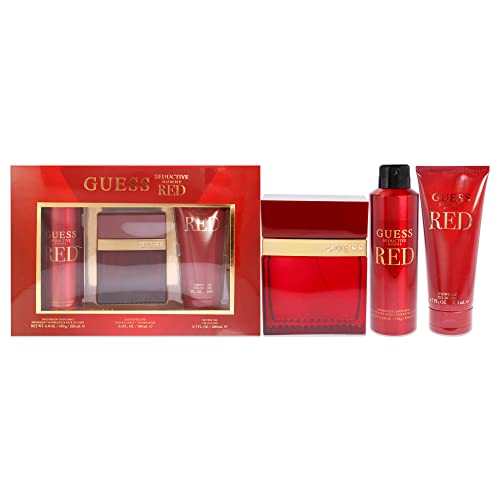 Guess Guess Seductive Homme Red Men 3.4oz EDT Spray, 6.0oz Body Spray, 6.7oz Shower Gel 3 Pc Gift Set