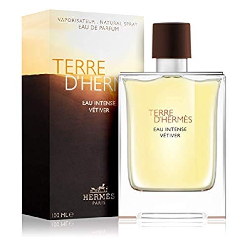 HERMES Terre D'Herm Eau Intense Vetiver Eau De Parfum for Men, 3.4 Ounce
