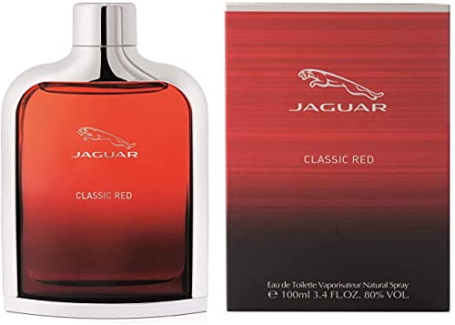 Jaguar Classic Red Eau de Toilette Spray for Men, 3.4 Fl Oz