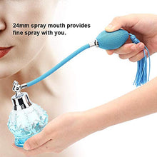 Load image into Gallery viewer, Vintage Style Perfume Bottle Bulb, 80ml Refillable Glass Empty Perfume Bottle with Tassel Spray Atomizer and Blue Tassel?á
