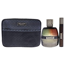 Load image into Gallery viewer, Missoni Pour Homme Eau de Parfum 100ml Set (Contains 100ml EDP, 10ml Travel Spray and Missoni Wash Bag)
