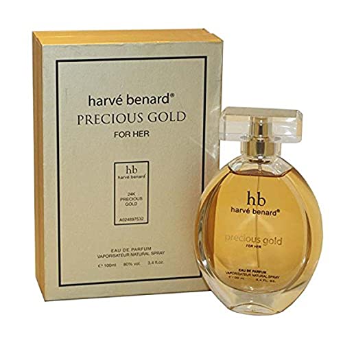 HarvΘ Bernard Precious Gold Eau de Parfum Spray for Women, 3.4 Ounce