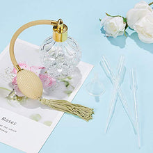Load image into Gallery viewer, GORGECRAFT 80ml Clear Crystal Vintage Style Perfume Bottle Yellow Long Spray Tassels Atomizer Pump Refillable Glass Bottles Plastic Funnel Hopper Dropper for Makeup Tool
