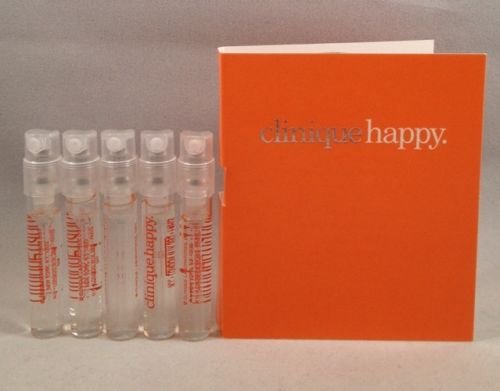 5 Clinique Happy Perfume for Women Spray Sample Vial 0.05 Oz/1.5 Ml Lot