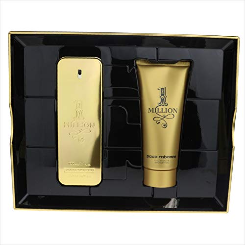 Paco Rabanne One Million For Men 2 Piece Set Tin Box (3.4 Oz Eau De Toilette Spray + 3.4 Oz Shower Gel)