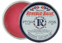 Load image into Gallery viewer, Rosebud Perfume Co. Tin 3 Pack: Smith&#39;s Rosebud Salve + Smith&#39;s Strawberry Lip Balm + Smith&#39;s Rose and Mandarin Lip Balm
