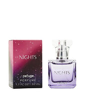 Load image into Gallery viewer, Charlotte Russe Refuge Nights Perfume Original Version Black With Pink Glitter Packaging 1.7 Ounce Retired Fragrance
