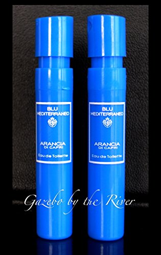 Acqua di Parma Blu Mediterraneo ARANCIA di CAPRI Eau de Toilette EDT Perfume for Men and Women ~ Two .04 fl. oz. / 1.2 ml Sample Spray Vials